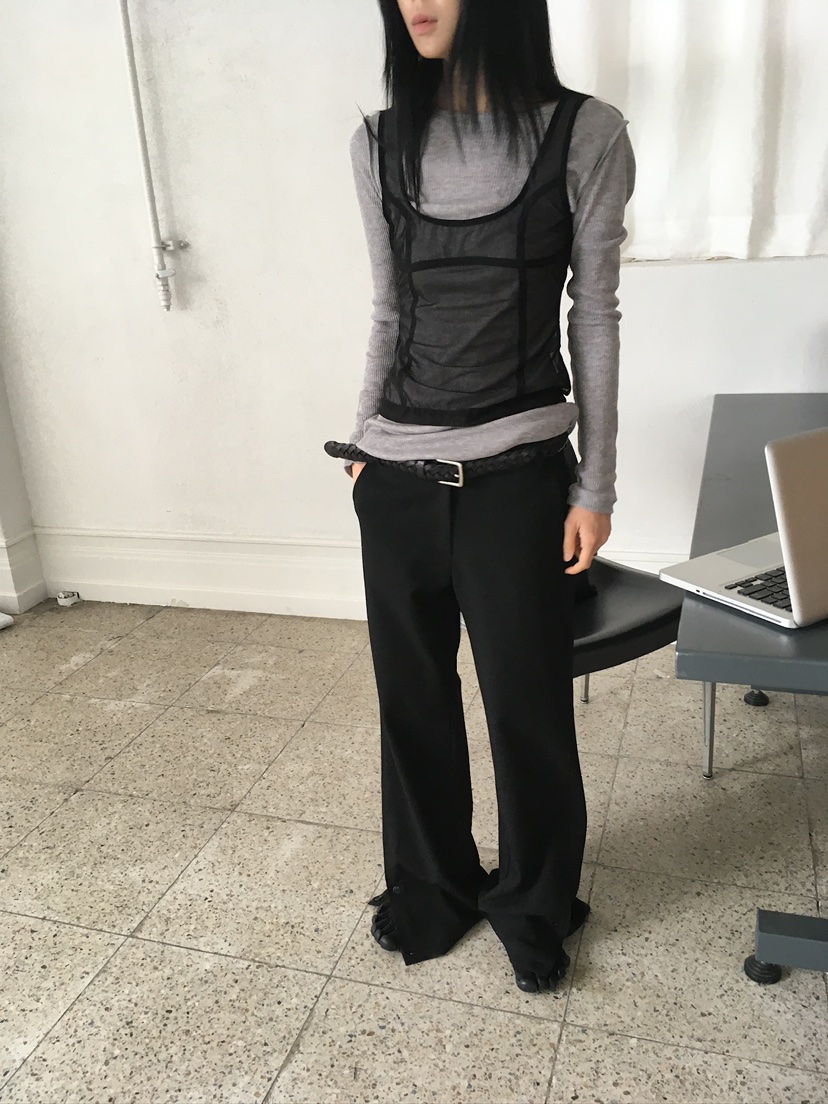 OVERK東大門代購女裝新款休閑推薦熱賣時尚休閑褲不含腰帶OVERK休閑褲