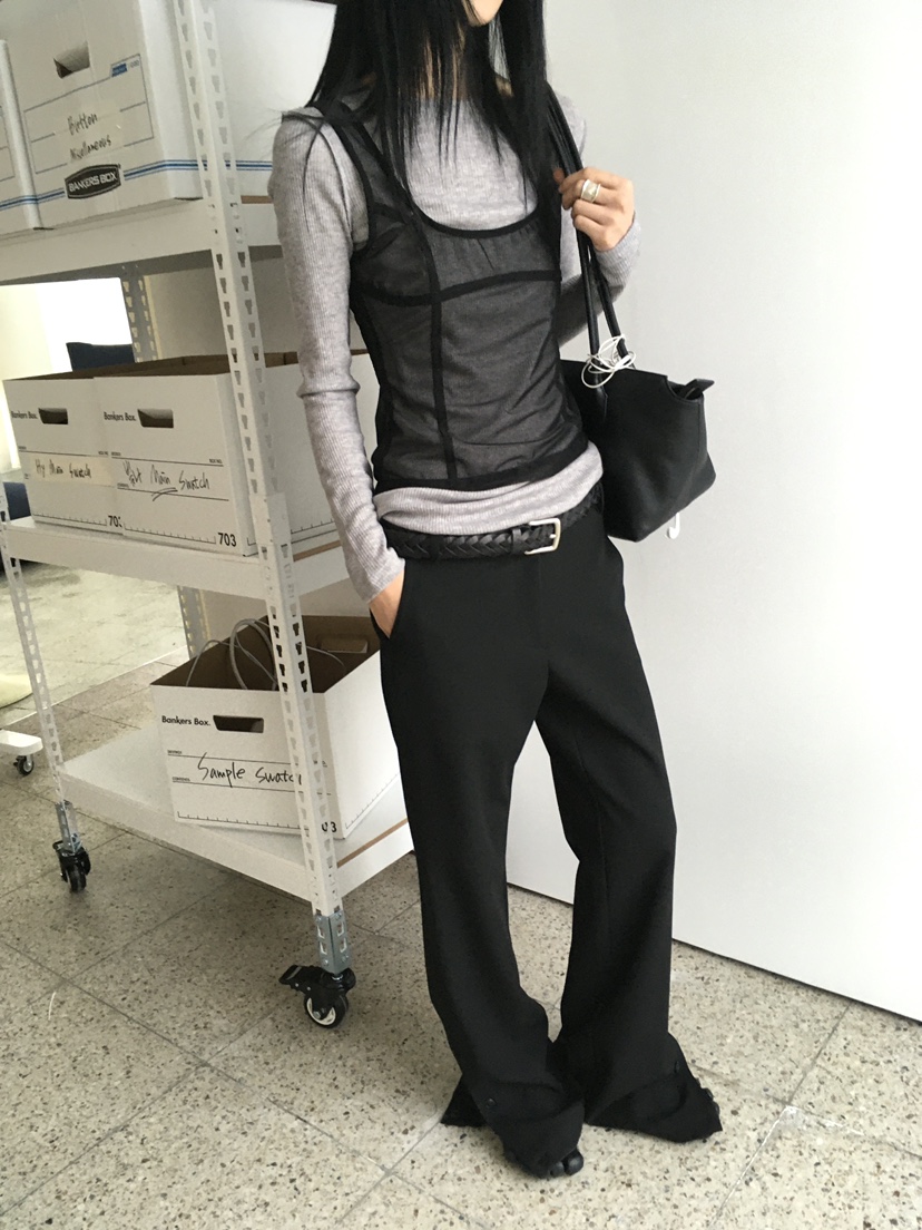 OVERK東大門代購女裝新款休閑推薦熱賣時尚休閑褲不含腰帶OVERK休閑褲