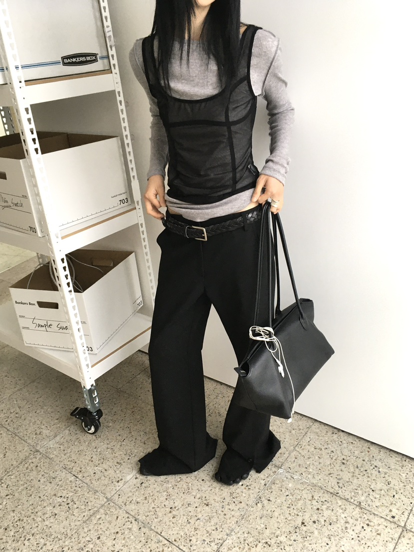 OVERK東大門代購女裝新款休閑推薦熱賣時尚休閑褲不含腰帶OVERK休閑褲