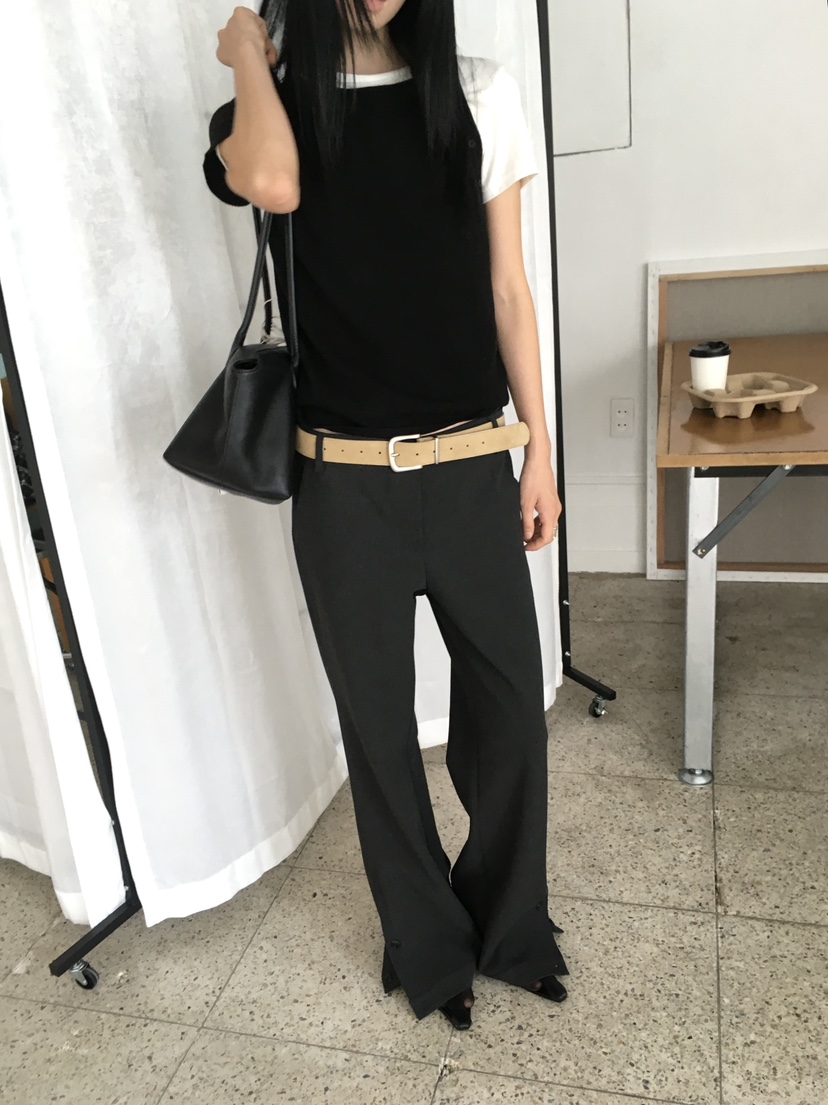 OVERK東大門代購女裝新款休閑推薦熱賣時尚休閑褲不含腰帶OVERK休閑褲