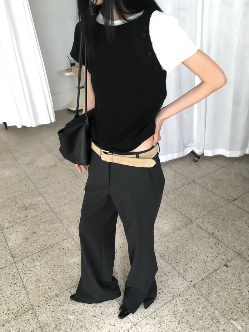 OVERK東大門代購女裝新款休閑推薦熱賣時尚休閑褲不含腰帶OVERK休閑褲