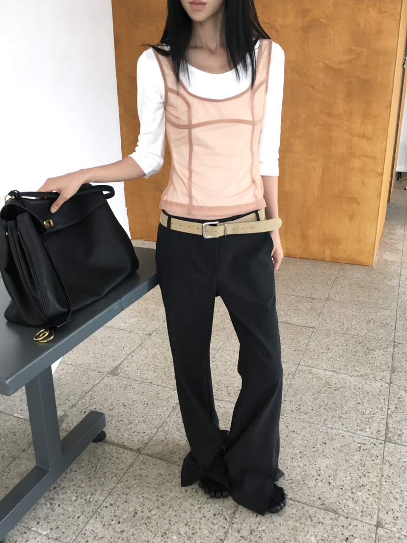 OVERK東大門代購女裝新款休閑推薦熱賣時尚休閑褲不含腰帶OVERK休閑褲
