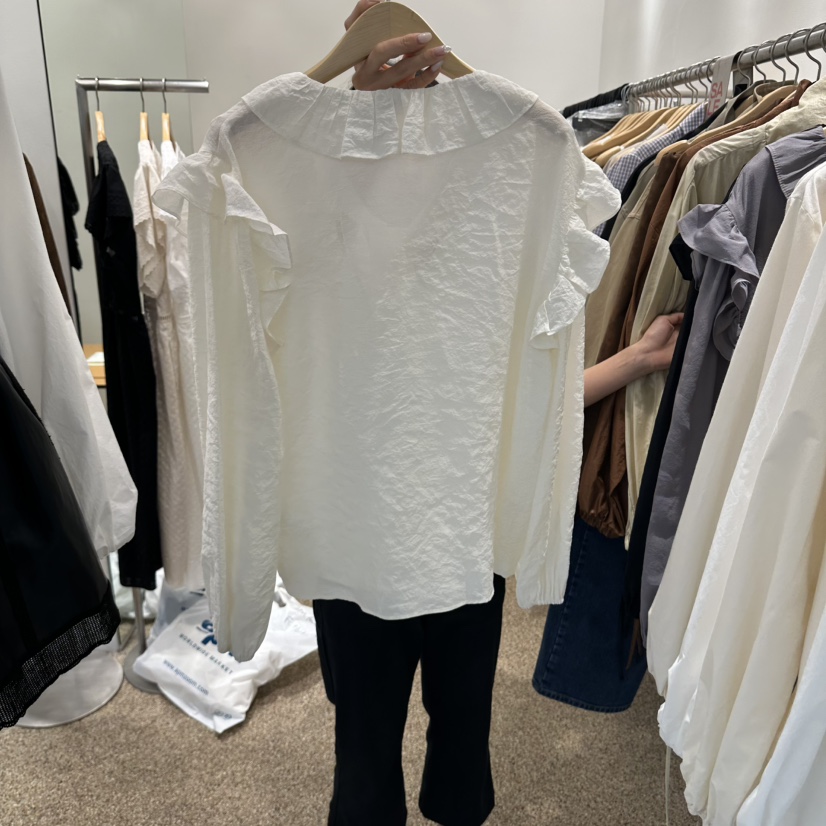A東大門實拍女士新品推薦人氣時尚休閑真品熱賣襯衫蕾絲衫A STORE襯衫/蕾絲衫