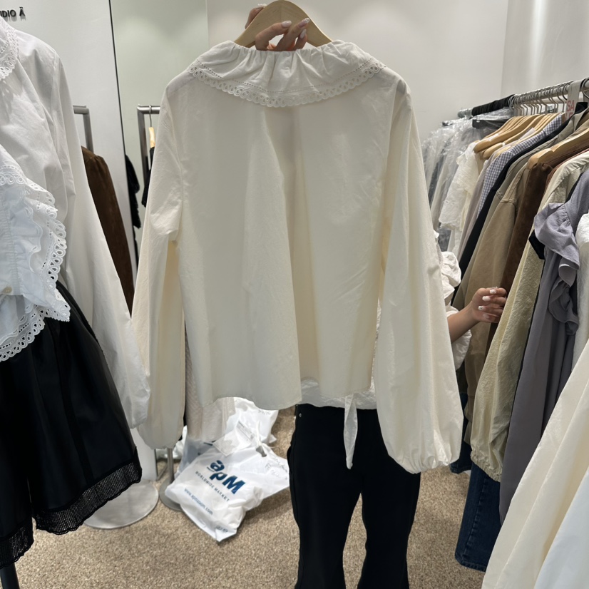 A韓國直郵女裝新款熱賣真品人氣休閑推薦時尚襯衫蕾絲衫A STORE襯衫/蕾絲衫