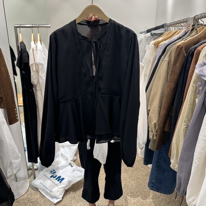 A韓國代購女士新品人氣熱賣真品推薦休閑時尚襯衫蕾絲衫A STORE襯衫/蕾絲衫圖色2