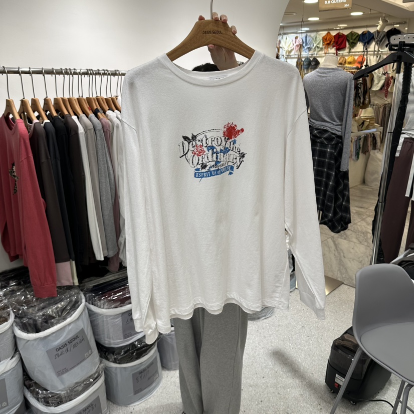 OASISSEOUL東大門代購女士新品時尚熱賣真品人氣推薦長袖T恤OASISSEOUL長袖T恤圖色1