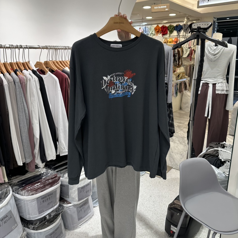 OASISSEOUL東大門代購女士新品時尚熱賣真品人氣推薦長袖T恤OASISSEOUL長袖T恤圖色3