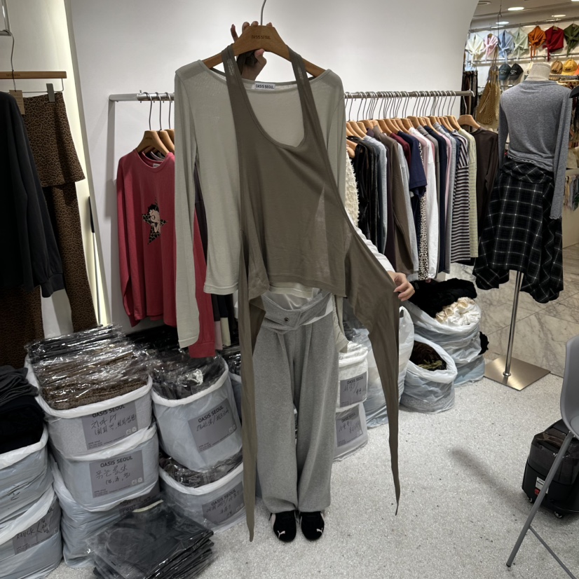 OASISSEOUL東大門實拍女士新品熱賣真品推薦休閑人氣套裝OASISSEOUL套裝圖色3