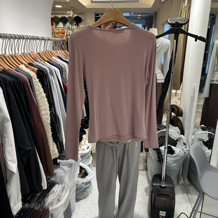 OASISSEOUL東大門代購女士新品真品熱賣長袖T恤假兩件褶皺OASISSEOUL長袖T恤