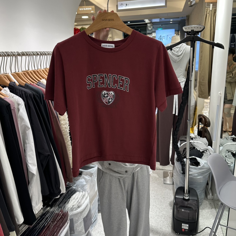OASISSEOUL東大門實拍女裝新品熱賣人氣時尚真品休閑推薦T恤OASISSEOULT恤圖色2