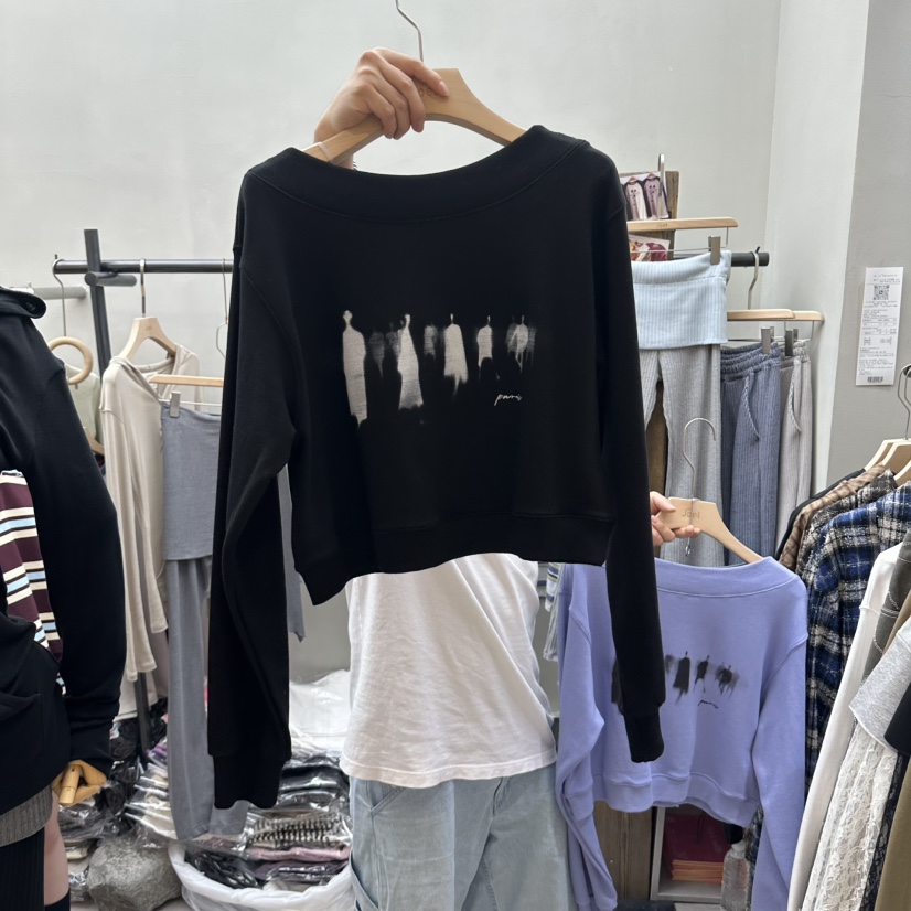 STICK WITH韓國代購女士新品人氣推薦時尚熱賣真品休閑衛衣STICK WITH衛衣圖色3