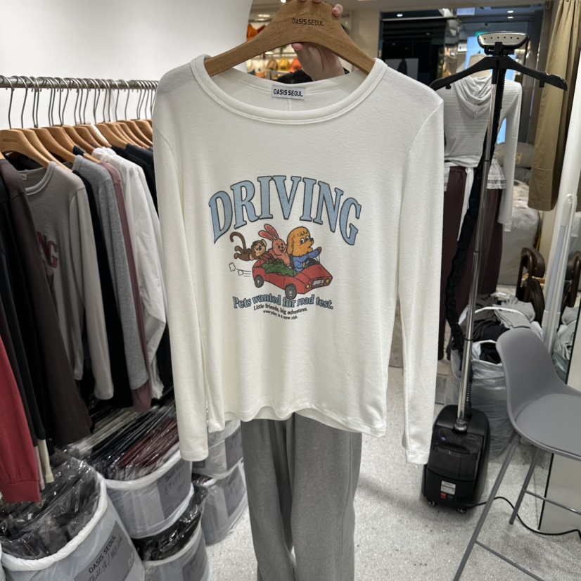 OASISSEOUL韓國直郵女裝新品人氣熱賣時尚真品推薦長袖T恤OASISSEOUL長袖T恤圖色1