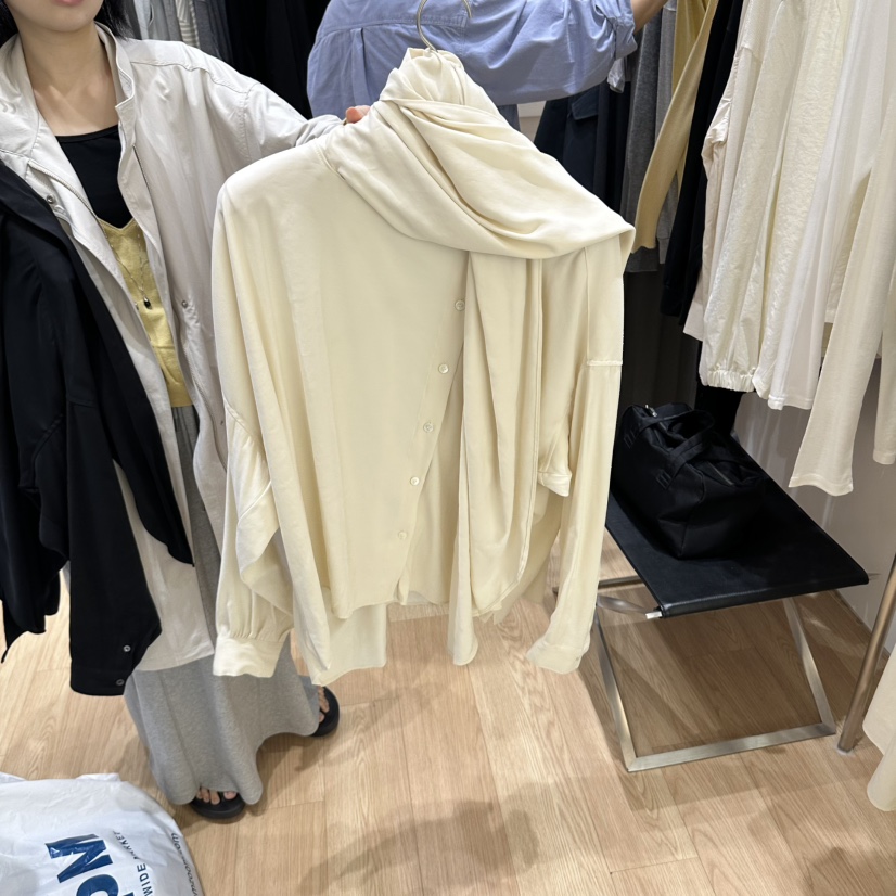 HAUS-A東大門代購女士新品休閑人氣推薦時尚襯衫蕾絲衫圍巾HAUSWOMEN襯衫/蕾絲衫圖色1