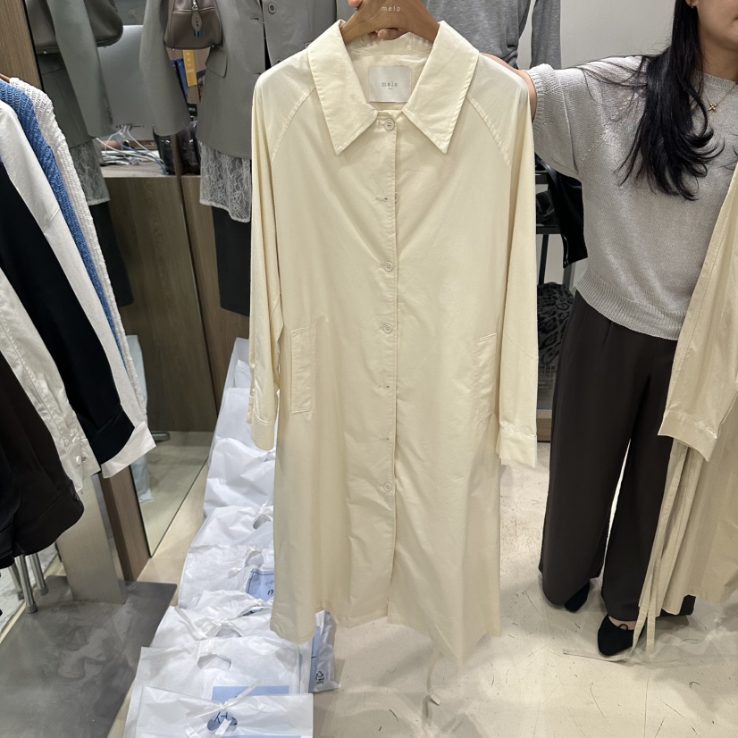 MELO東大門直郵女裝新品時尚人氣推薦休閑熱賣真品長款風衣MELO長款風衣圖色2