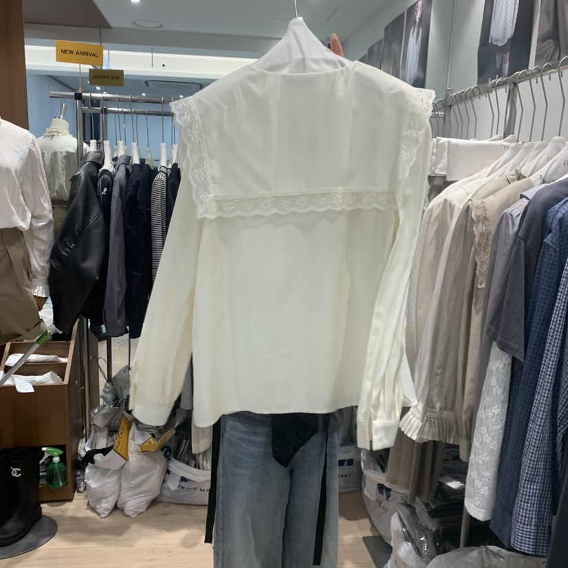 FLAT OGI東大門直郵女士新品熱賣時尚推薦休閑襯衫蕾絲衫FLat OGI襯衫/蕾絲衫