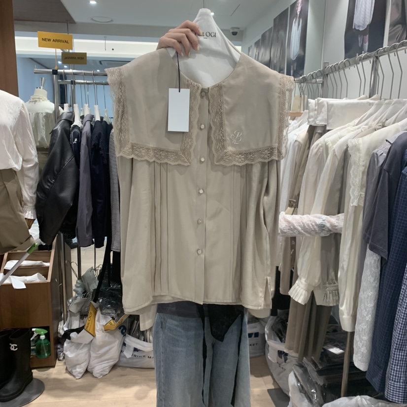 FLAT OGI東大門直郵女士新品熱賣時尚推薦休閑襯衫蕾絲衫FLat OGI襯衫/蕾絲衫圖色2