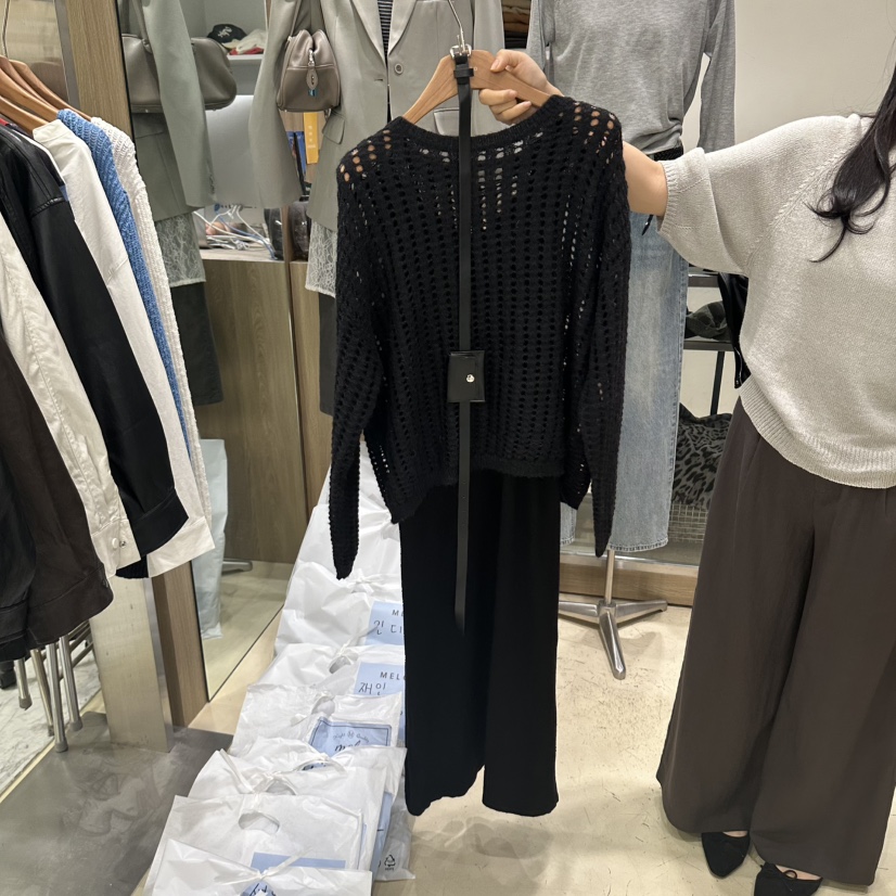 MELO韓國代購女裝新品人氣時尚熱賣真品推薦休閑套裝腰帶MELO套裝圖色2