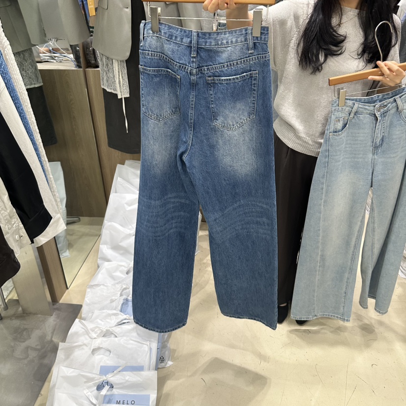 MELO韓國直郵女裝新品真品休閑熱賣時尚人氣牛仔褲不含腰帶MELO牛仔褲