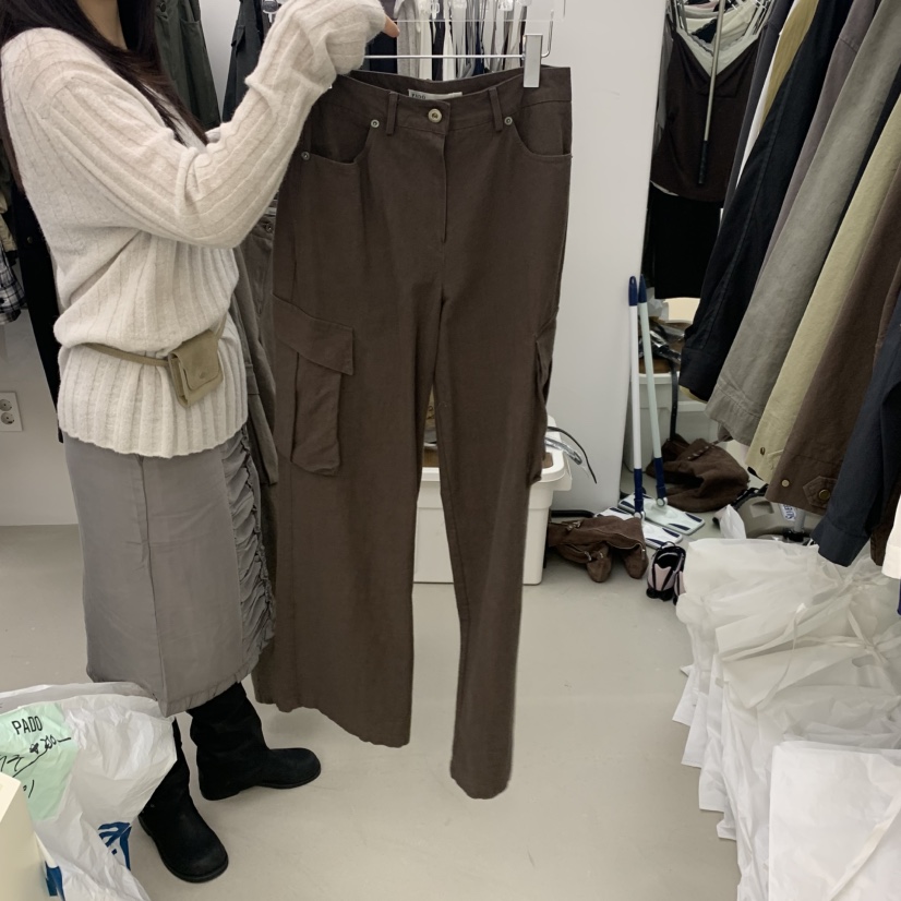 PADO韓國直郵女裝新品推薦真品熱賣時尚人氣休閑休閑褲PADO休閑褲圖色2棕色