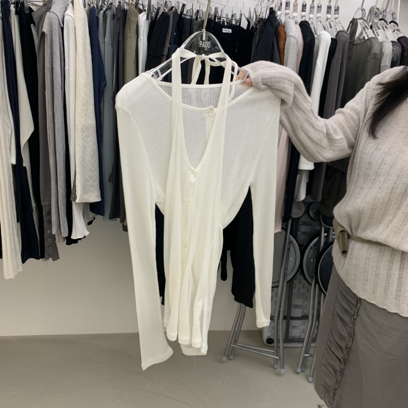 PADO韓國直郵女士新款人氣推薦時尚熱賣套裝套裝露背開衫PADO套裝圖色5