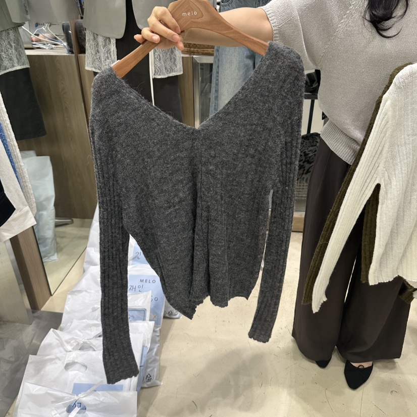 MELO東大門實拍女士新品推薦時尚人氣真品針織衫雙面開衫MELO針織衫圖色4