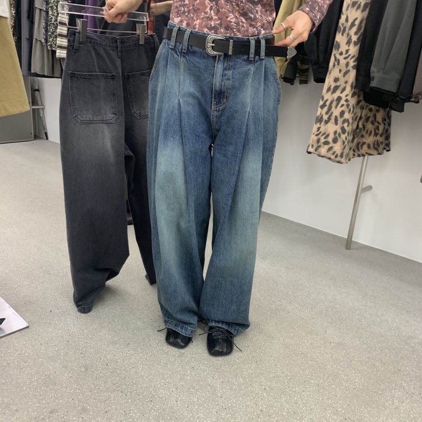 LATTEMOOD韓國代購女士新品人氣熱賣推薦時尚牛仔褲不含腰帶LATTEMOOD牛仔褲圖色2