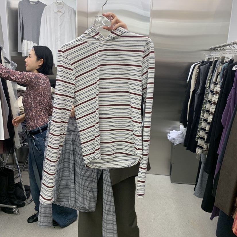 LATTEMOOD東大門實拍女士新品推薦人氣真品休閑長袖T恤兜帽LATTEMOOD長袖T恤圖色1
