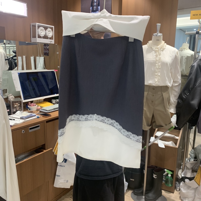 FLAT OGI東大門直郵女士新款時尚熱賣半身裙中短裙多層真絲FLat OGI半身裙/中短裙