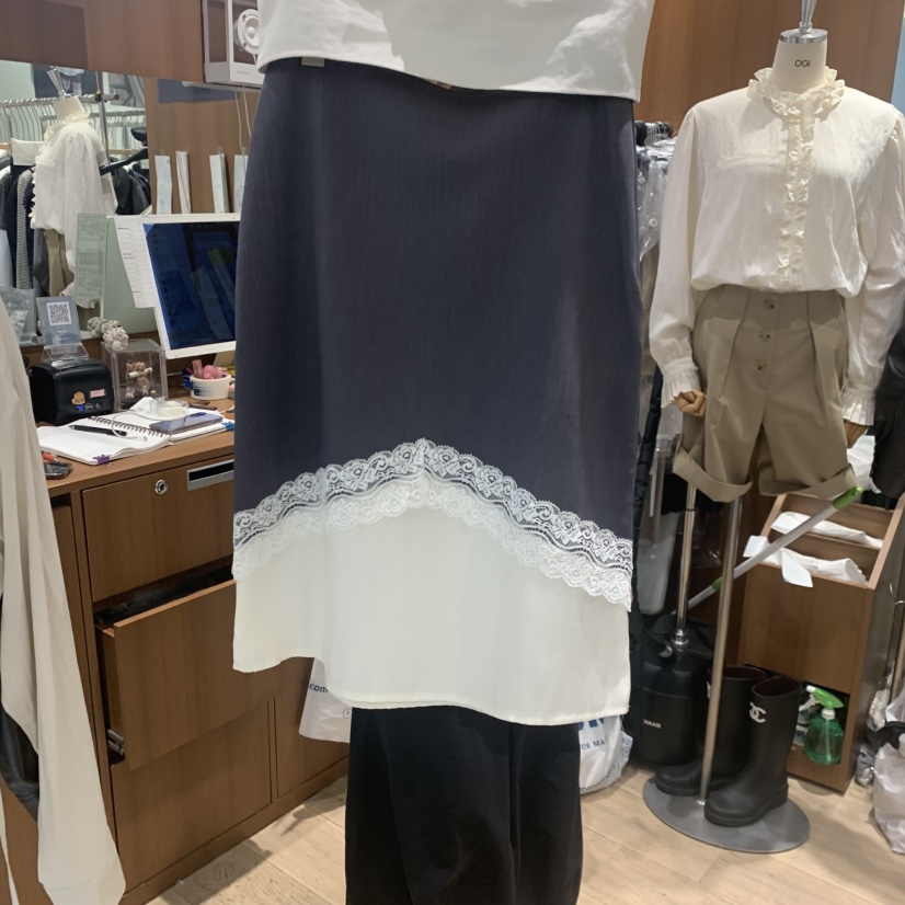 FLAT OGI東大門直郵女士新款時尚熱賣半身裙中短裙多層真絲FLat OGI半身裙/中短裙圖色1