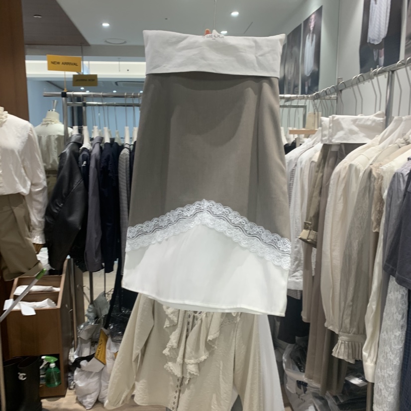 FLAT OGI東大門直郵女士新款時尚熱賣半身裙中短裙多層真絲FLat OGI半身裙/中短裙圖色2