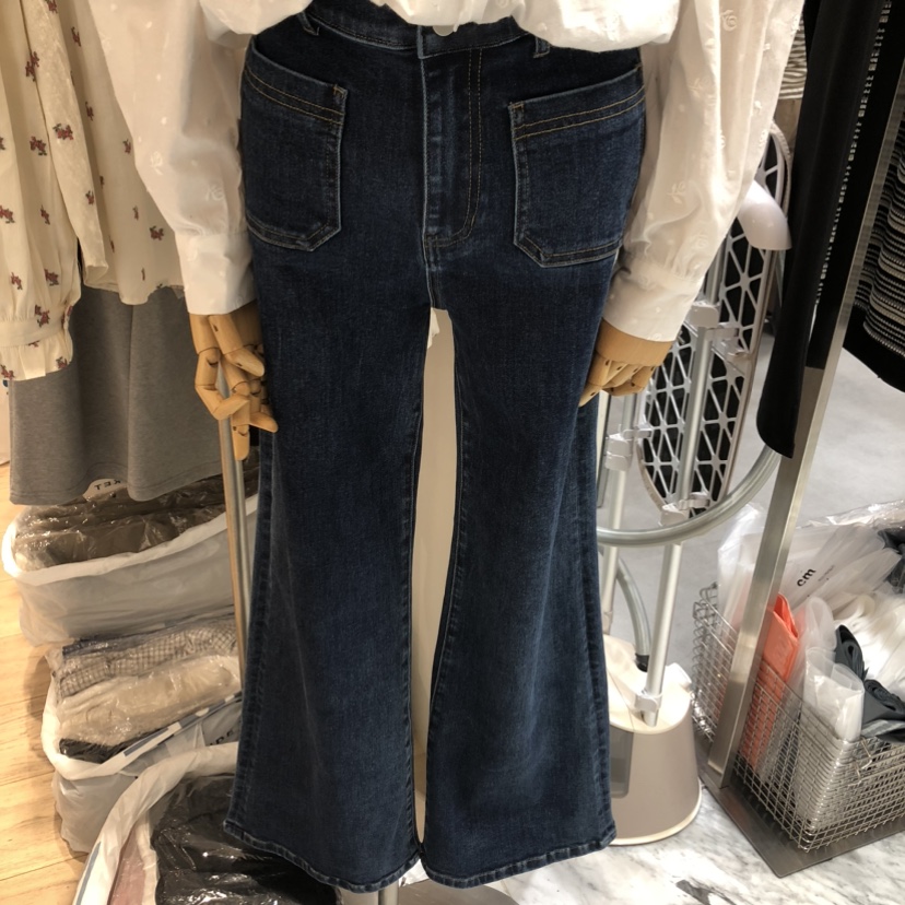 FLAT OGI韓國直郵女士新品熱賣真品休閑時尚推薦人氣牛仔褲FLat OGI牛仔褲圖色1