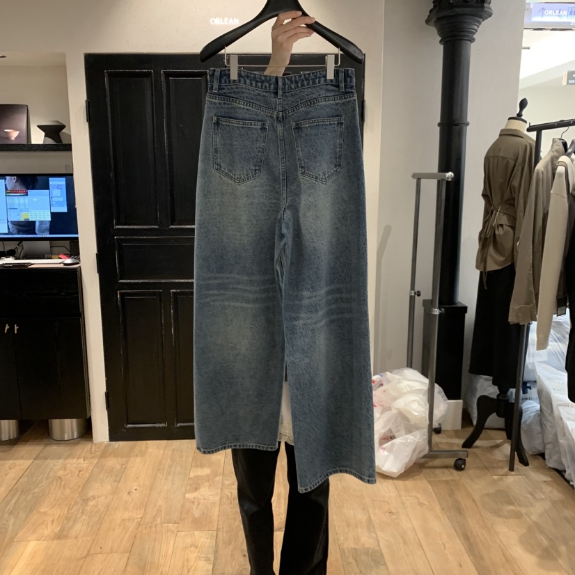 ORLEAN韓國直郵女士新品熱賣時尚人氣休閑推薦真品牛仔褲ORLEAN牛仔褲