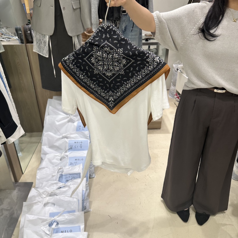 MELO東大門代購女裝新品人氣推薦真品襯衫蕾絲衫含圍巾套裝MELO襯衫/蕾絲衫