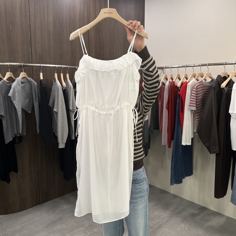 URBANSTORY/REMAKING東大門直郵女士新品人氣連衣裙OPS褶邊Remaking/URBANSTORY連衣裙圖色1