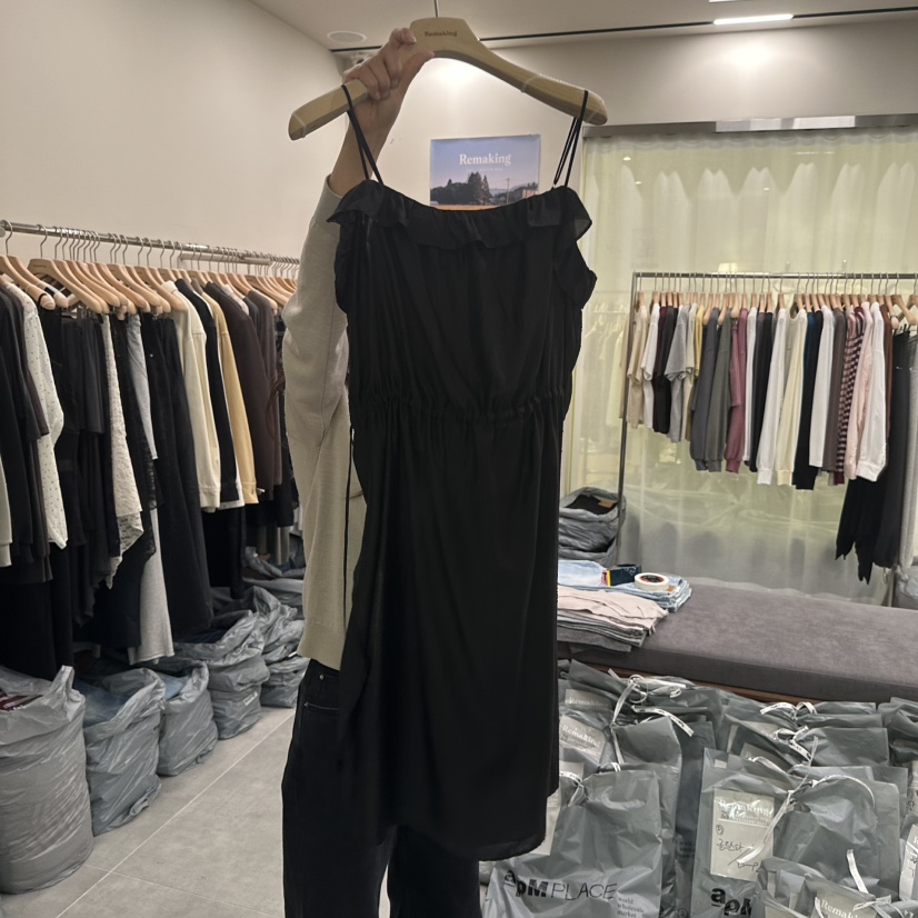 URBANSTORY/REMAKING東大門直郵女士新品人氣連衣裙OPS褶邊Remaking/URBANSTORY連衣裙圖色2