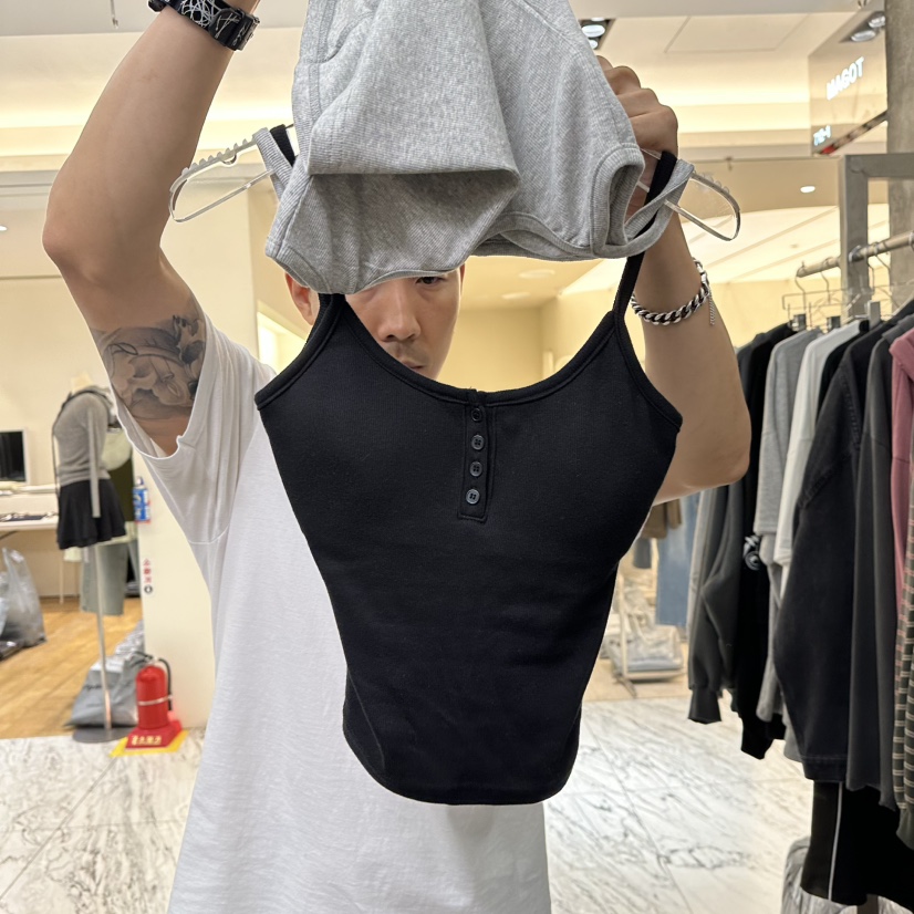 MAGOT東大門直郵女士新款休閑人氣真品推薦時尚熱賣吊帶背心MAGOT吊帶/背心圖色4黑色