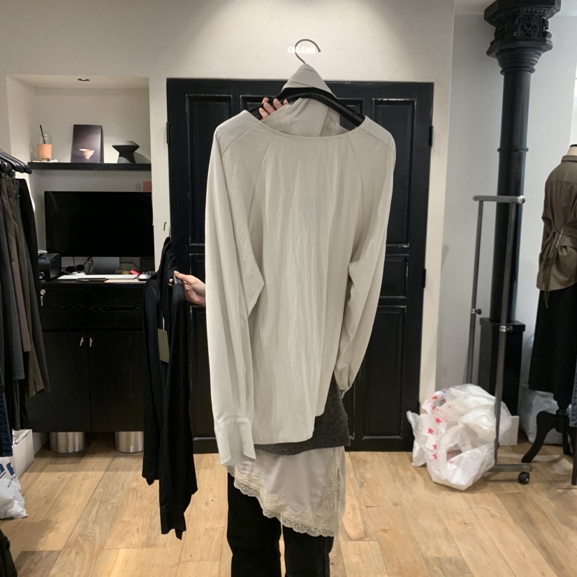 ORLEAN東大門直郵女士新款休閑真品襯衫蕾絲衫含圍巾系帶ORLEAN襯衫/蕾絲衫