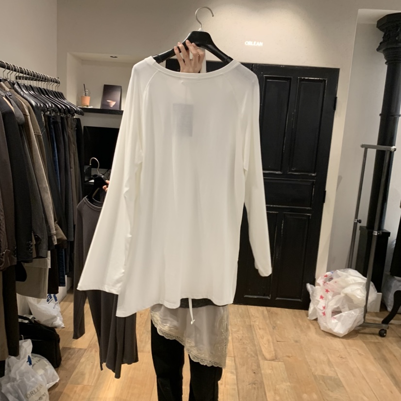 ORLEAN韓國代購女士新品熱賣人氣時尚休閑推薦長袖T恤含飄帶ORLEAN長袖T恤