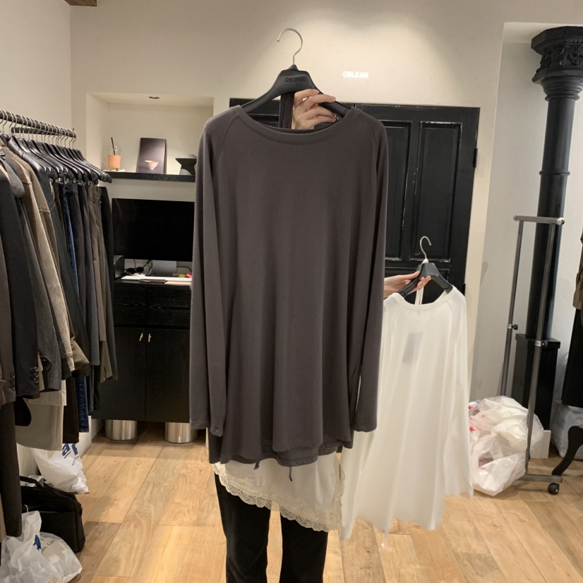 ORLEAN韓國代購女士新品熱賣人氣時尚休閑推薦長袖T恤含飄帶ORLEAN長袖T恤圖色2