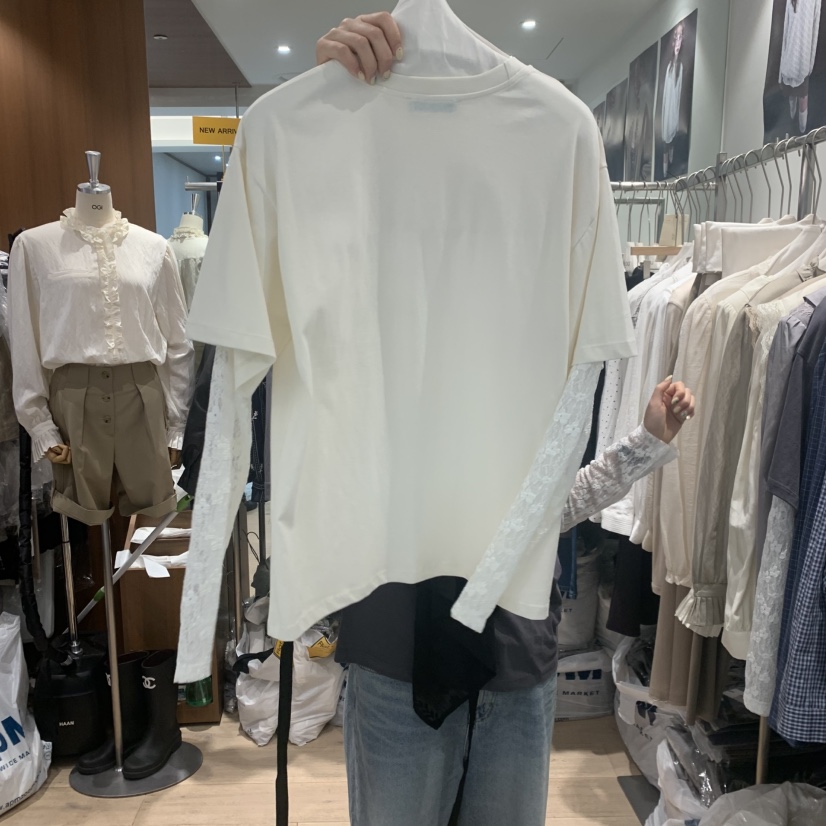 FLAT OGI東大門直郵女裝新品時尚推薦真品長袖T恤假兩件FLat OGI長袖T恤