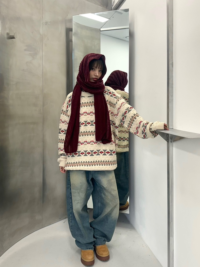 SEEOT韓國代購女裝新品時尚推薦圍巾披肩男女同款馬海毛圍巾SEEOT圍巾/披肩
