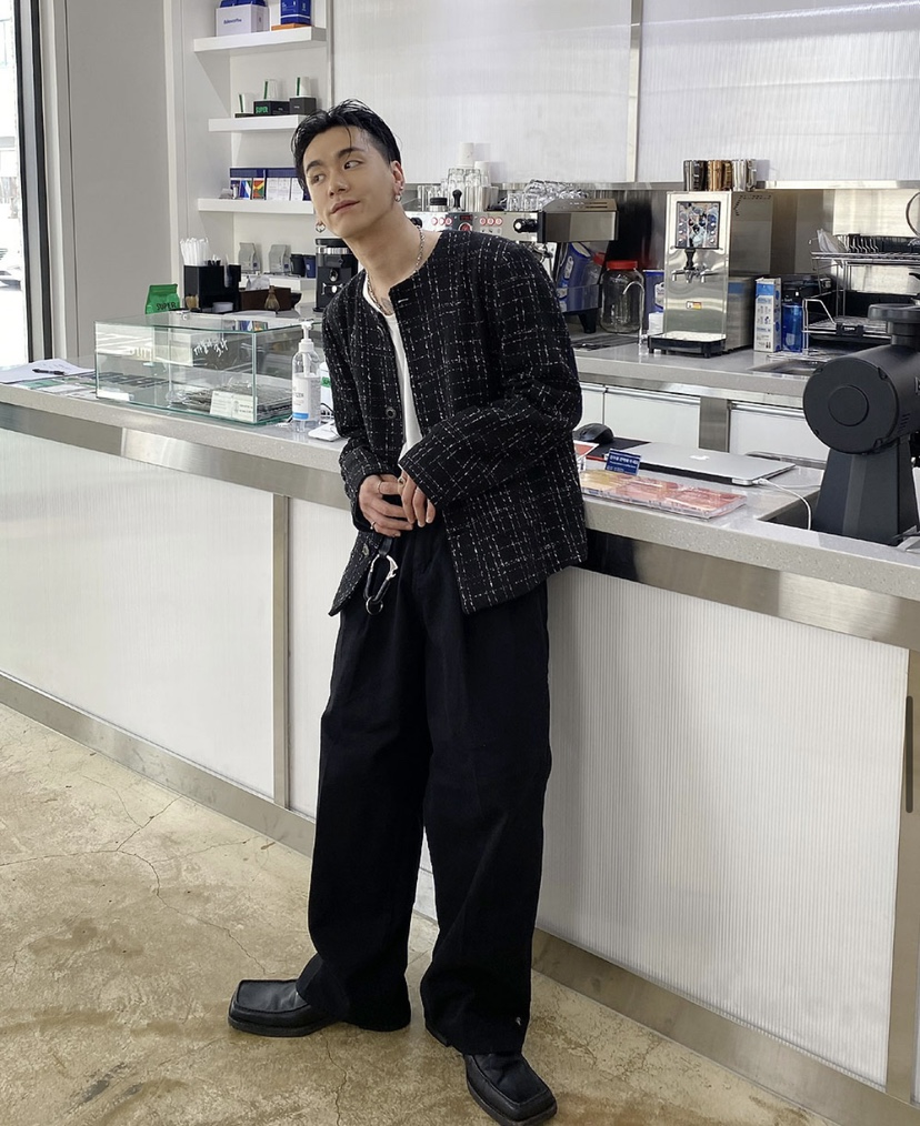 SEEOT東大門代購女士新品真品人氣推薦夾克男女同款粗花呢SEEOT夾克