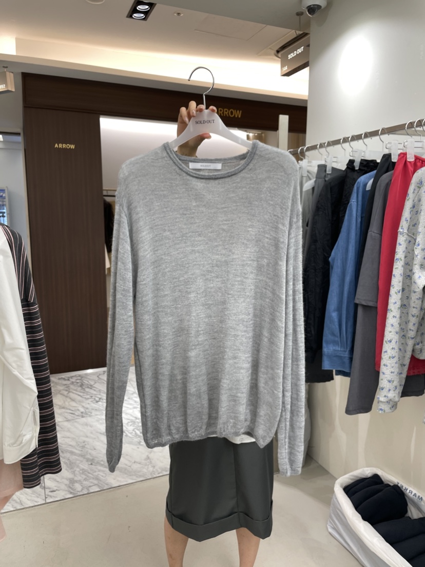 SOLD OUT東大門實拍女士新款休閑時尚熱賣推薦針織衫馬海毛SOLD OUT針織衫圖色4淺灰