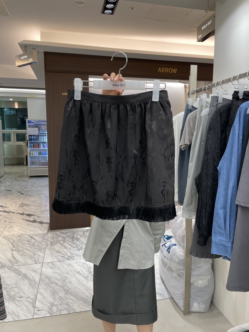 SOLD OUT東大門代購女士新品人氣真品熱賣休閑時尚短裙流蘇SOLD OUT短裙圖色2