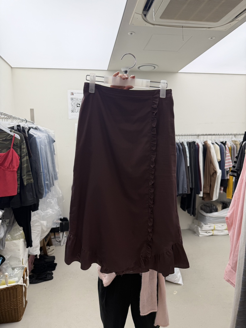 SOLD OUT韓國代購女裝新品推薦人氣真品時尚半身裙中短裙SOLD OUT半身裙/中短裙圖色4酒紅