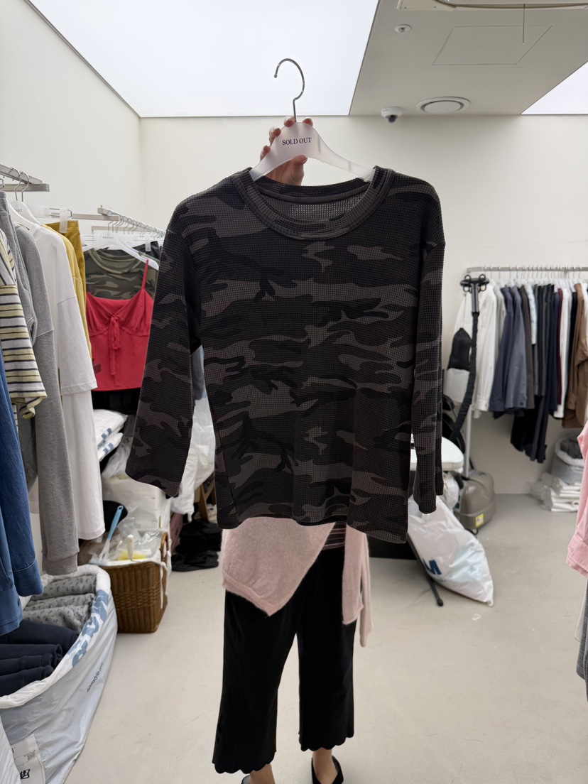 SOLD OUT韓國代購女士新款時尚真品休閑人氣熱賣長袖T恤SOLD OUT長袖T恤圖色1