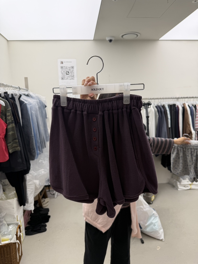 SOLD OUT韓國代購女士新款人氣時尚推薦真品熱賣休閑短褲SOLD OUT短褲圖色3棕紅