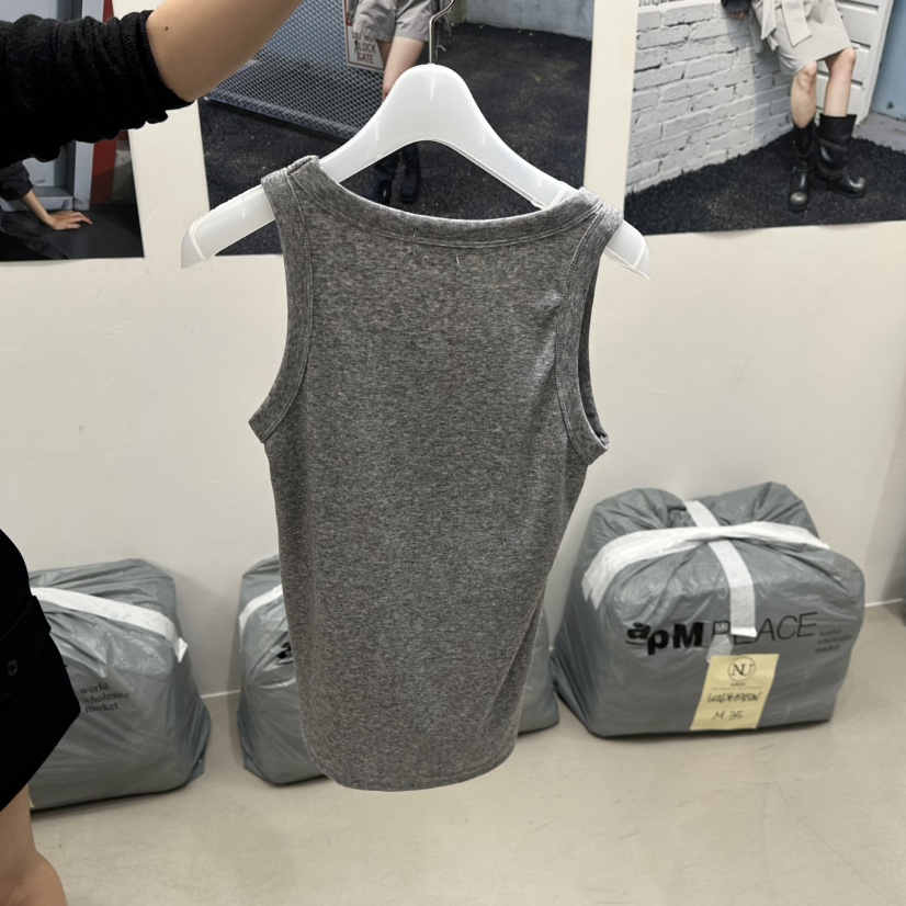 ANOU東大門代購女裝新品熱賣推薦真品時尚吊帶背心U領羅紋ANOU吊帶/背心