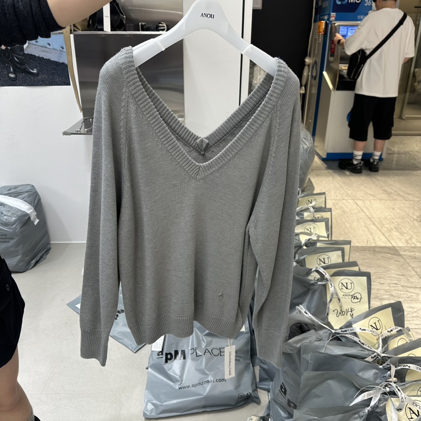 ANOU韓國代購女裝新品熱賣時尚推薦休閑真品人氣針織衫ANOU針織衫圖色1