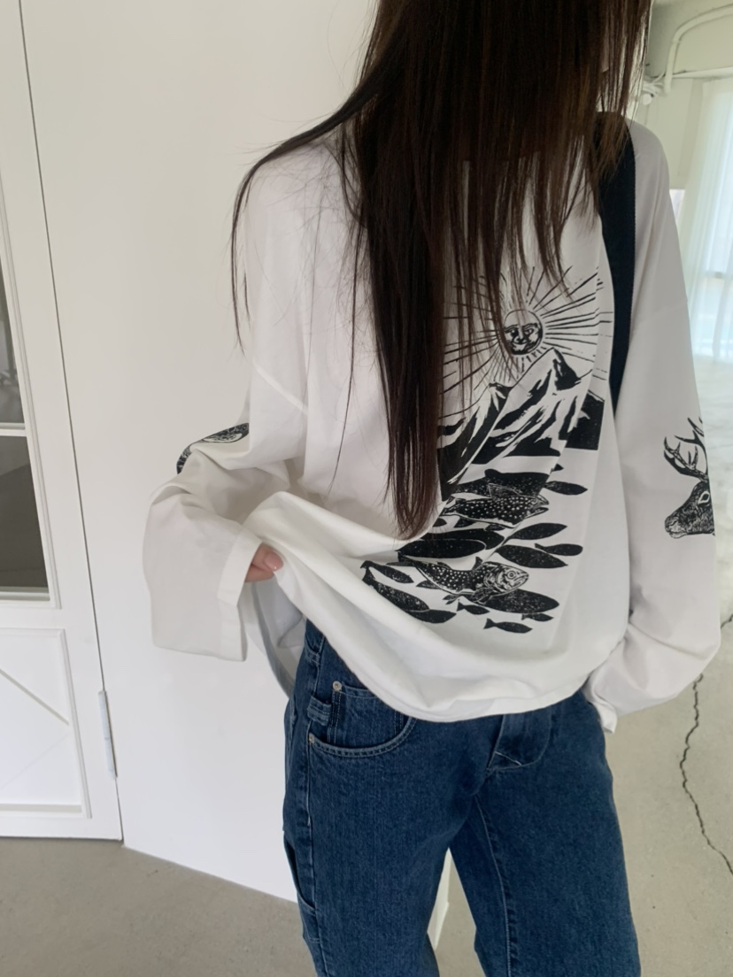 LE AVE韓國直郵女士新款人氣休閑推薦職業時尚熱賣長袖T恤LE AVE長袖T恤